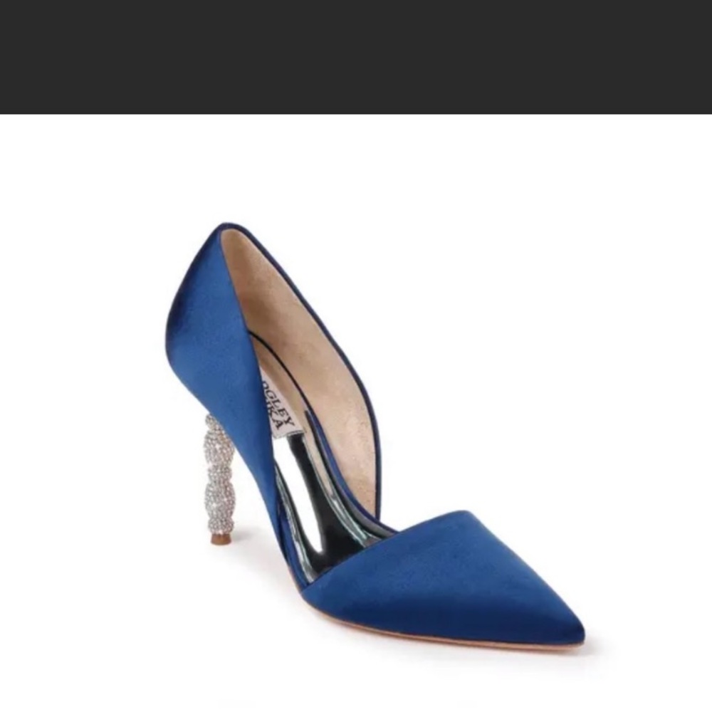 Badgley Mischka Royal Blue Emily Crystal Heels